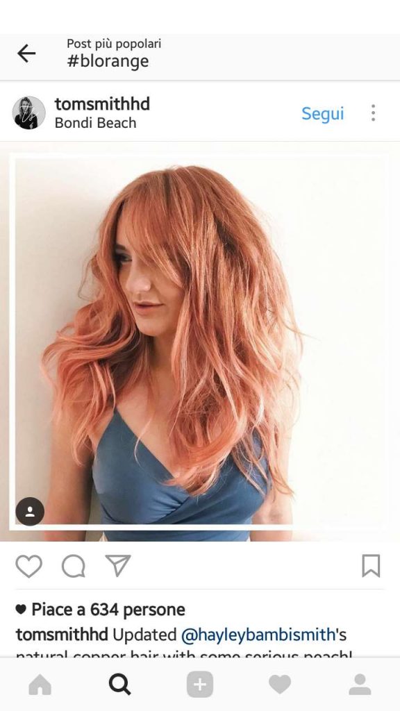 capelli colorati rosa arancione biondo blorange